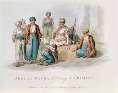 Jezzar Pacha condemning a criminal by Edward Orme